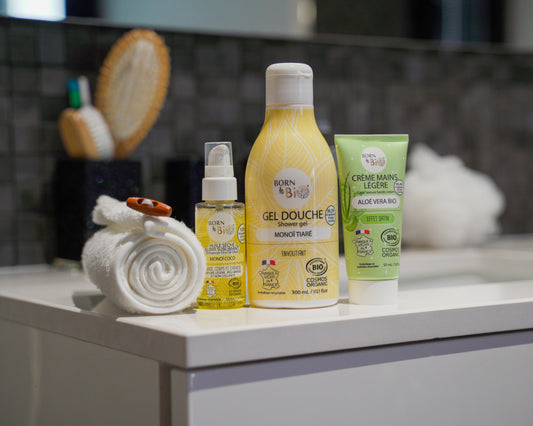 Gel douche Monoï Tiaré Cosmos Organic  - Born to Bio 300mL