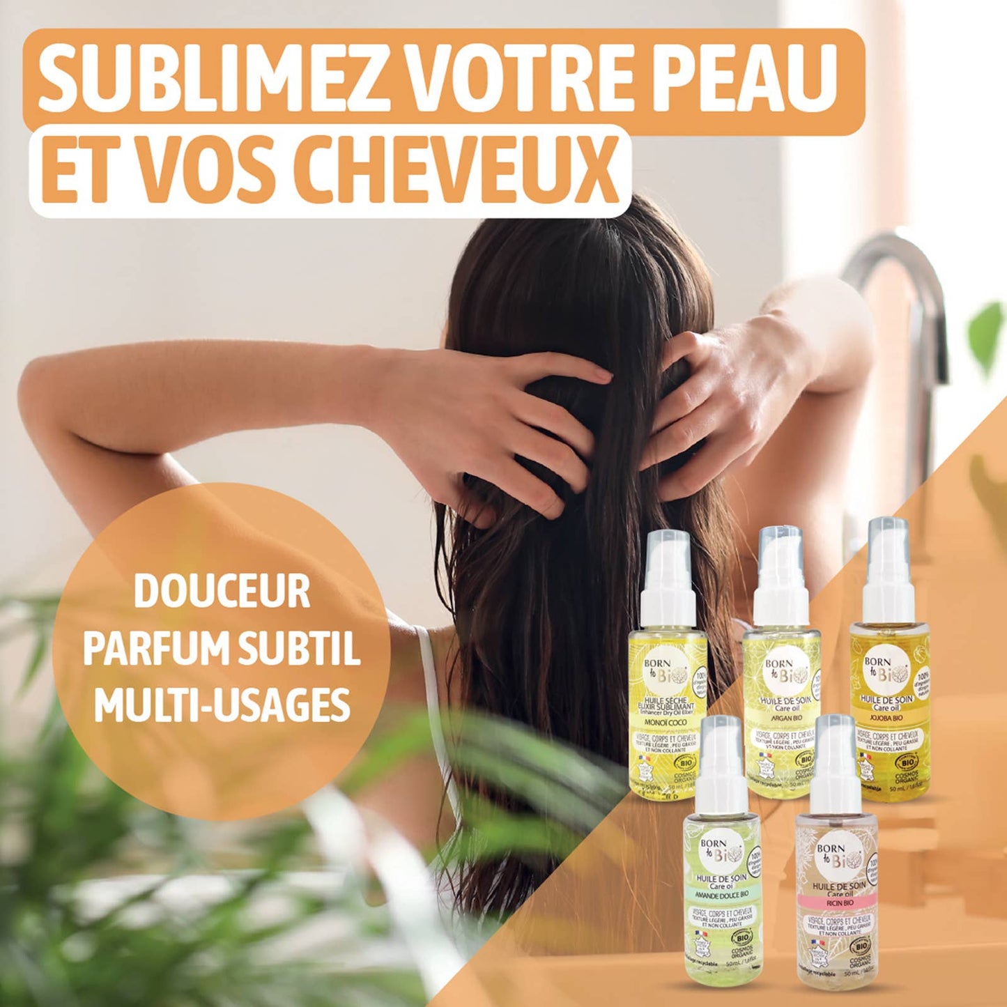 Huile sèche Elixir sublimant Monoï Coco Cosmos Organic
