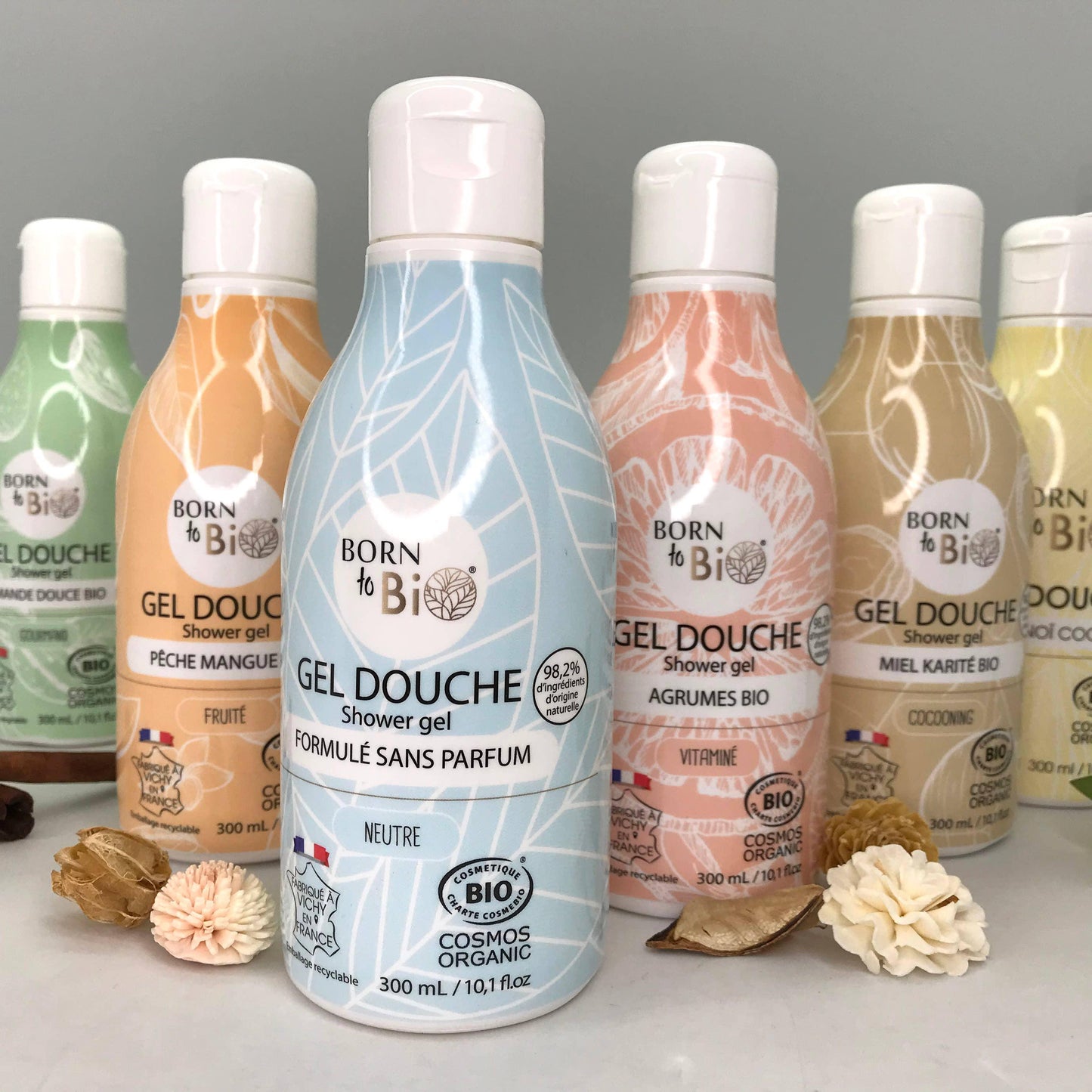 Gel douche Monoï Tiaré Cosmos Organic - Born to Bio 300mL - Ecoshopbio.fr - Iacuboi Lina