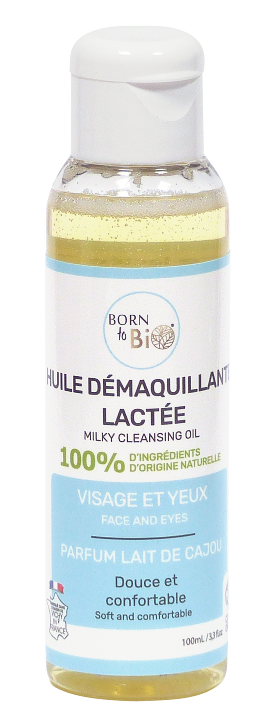 Huile Démaquillante Lactée Bio - Parfum  de Lait de Cajou