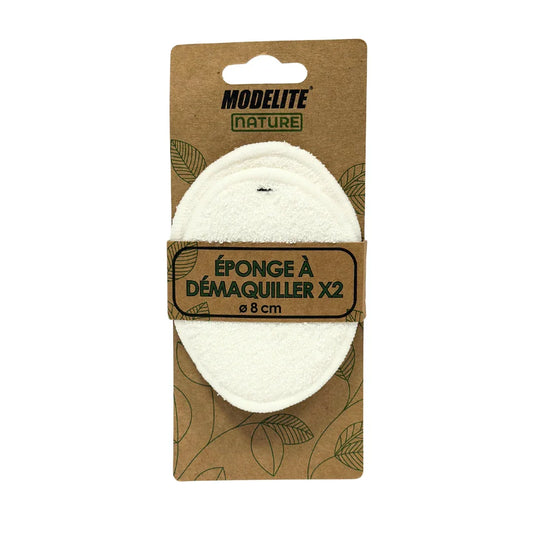 EPONGE A DEMAQUILLER X 2 DIAM 8 CM 80% BAMBOU - 20% COTON - Ecoshopbio.fr - Iacuboi Lina