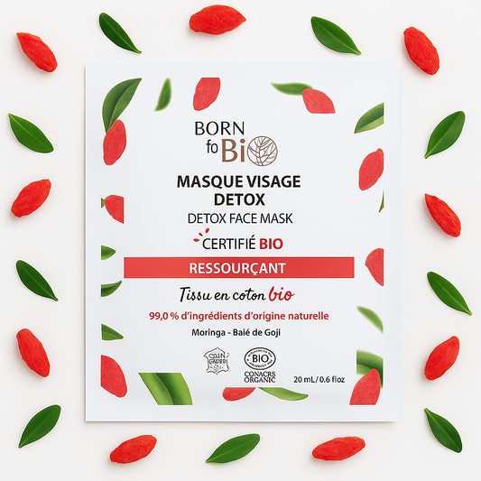 Les Laboratoires Bio Seasons - Masque visage Détox en coton - Certifié Bio