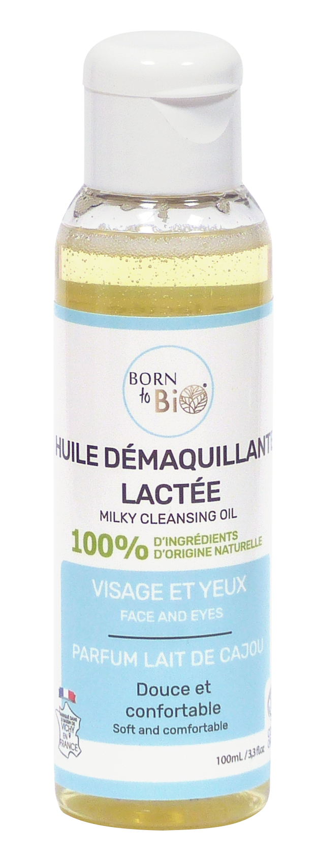 Huile Démaquillante Lactée Bio - Parfum  de Lait de Cajou