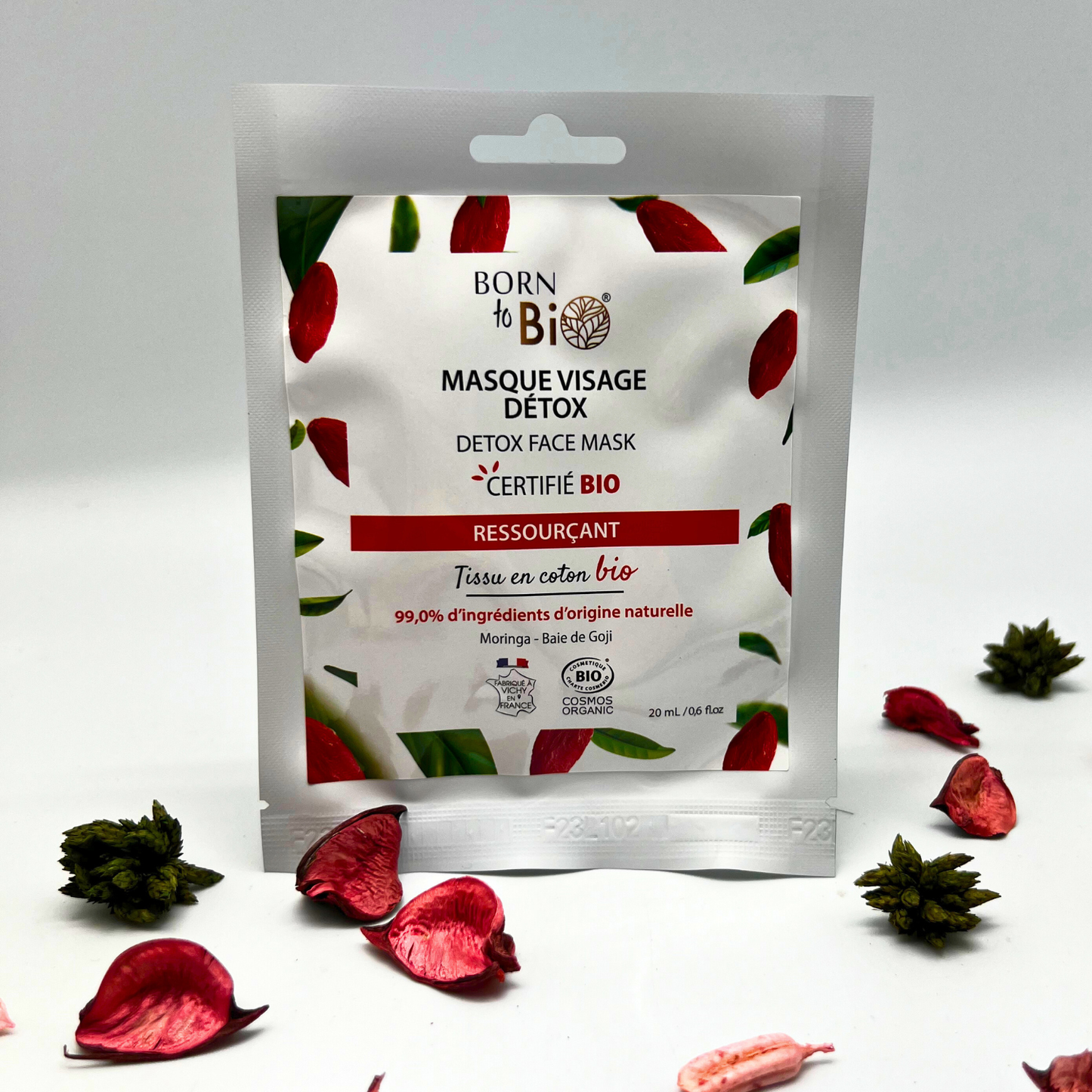 Les Laboratoires Bio Seasons - Masque visage Détox en coton - Certifié Bio