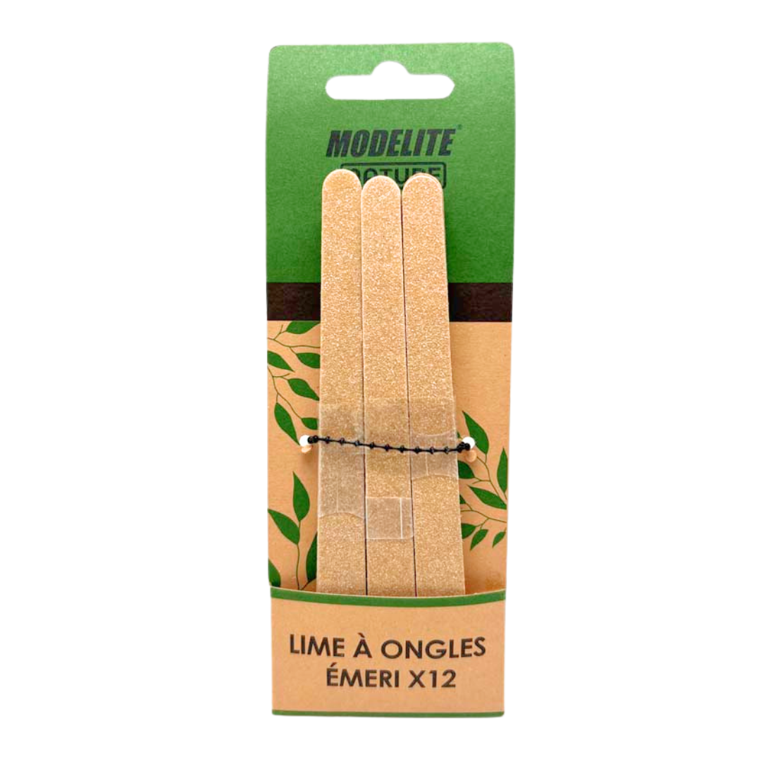 LIMES À ONGLES BOIS X 12 - GRAND MODELE -