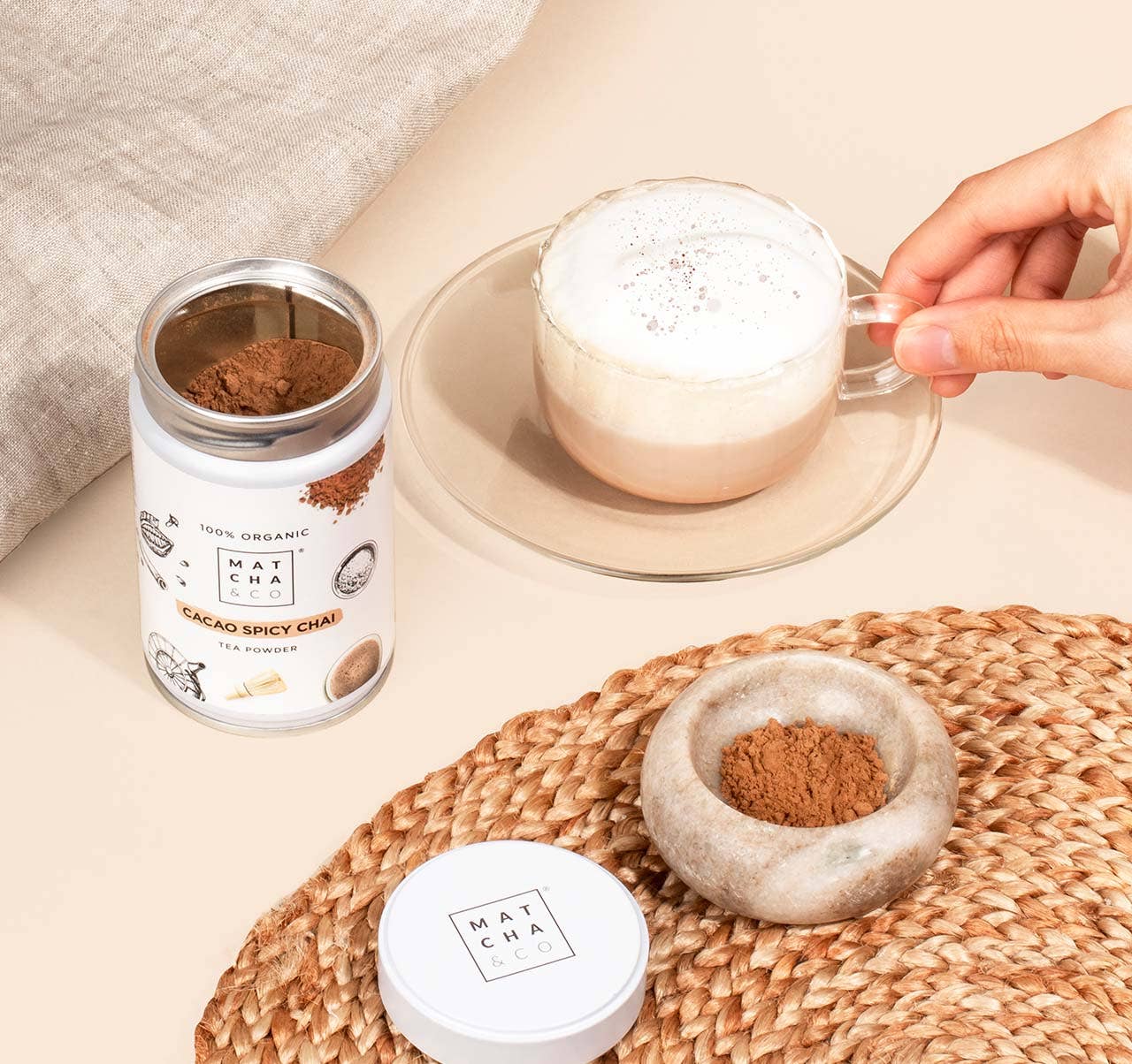 Thé Matcha Chai au Cacao